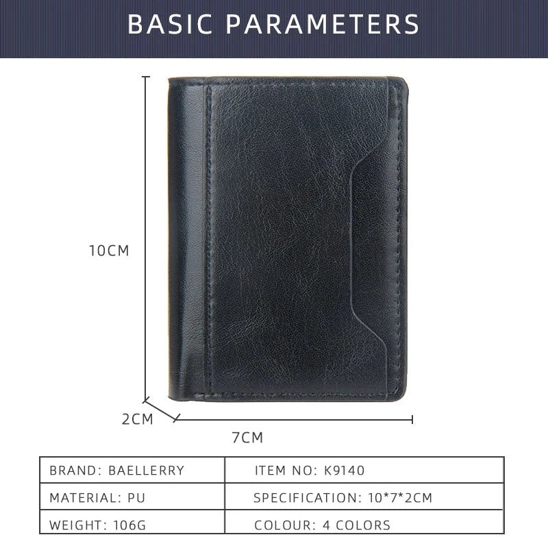 2021 Anti Rfid Card Holder Case Men Wallets Business Id Credit Bank Cardholder Bag Male Slim Metal Leather Smart Magic Wallet