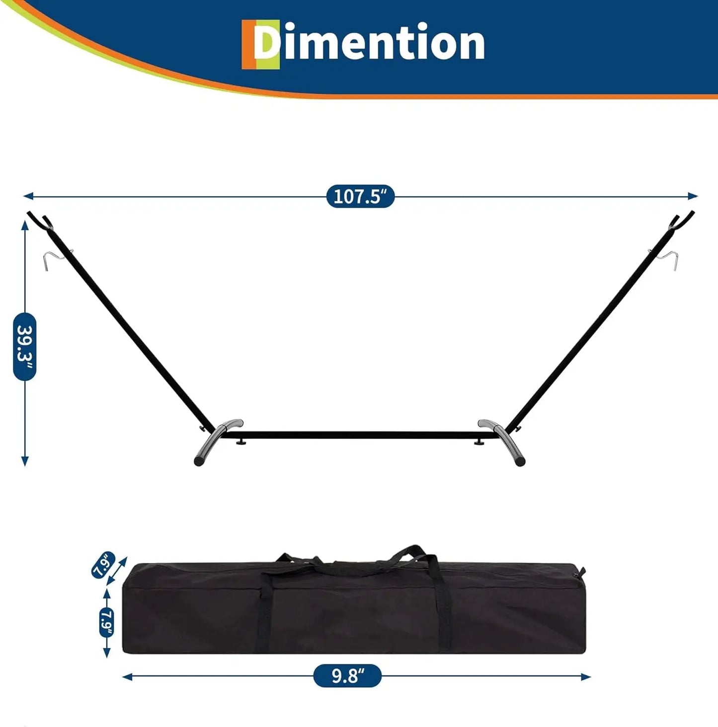 2-Person Hammock Set with Quick-Lock Steel Stand – Commercial-Grade Outdoor Lounger for Patio, Camping & Backyard (500lb )