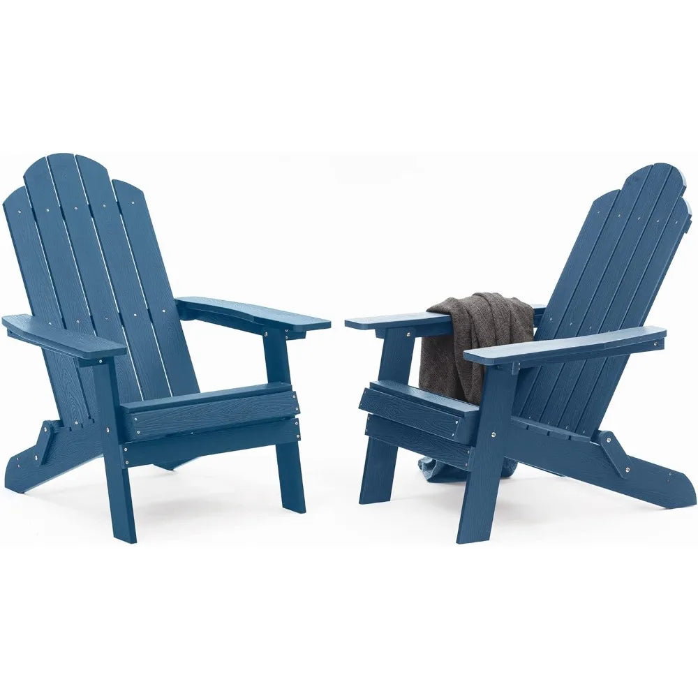 Folding Adirondack Chair Weather Resistant Plastic Fire Pit Chairs Adorondic Plastic Outdoor Chairs for Firepit Area Seating Li