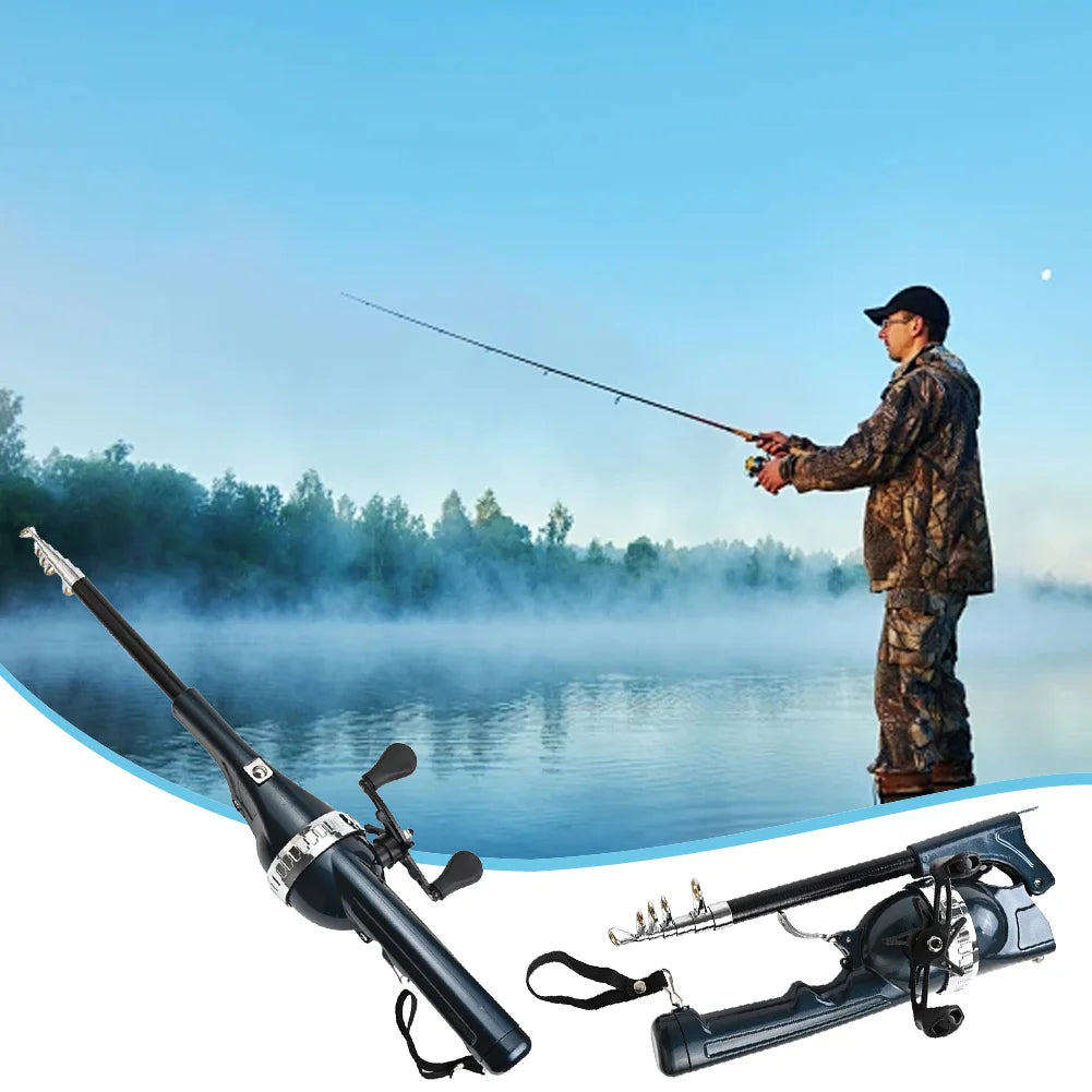 Folding Fishing Rod Telescopic Fishing Pole with Reel Line Spinning Rod Carbon Fiber for Outdoor Fishing Gifts for Men