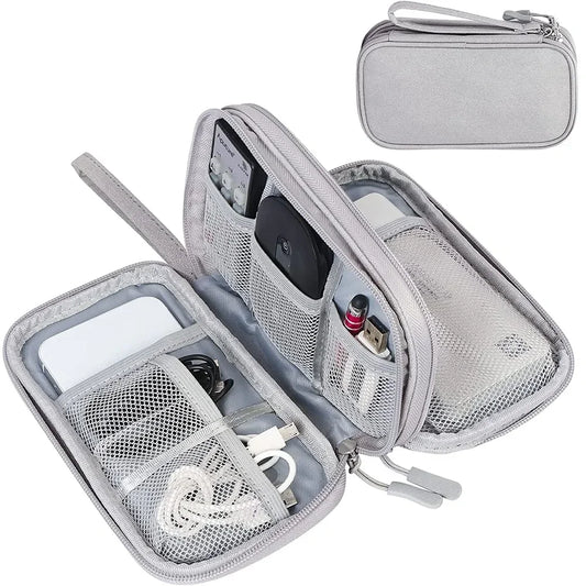 Portable Waterproof Travel Organizer for Electronics Accessories, Cables, Hard Disk, Power Bank