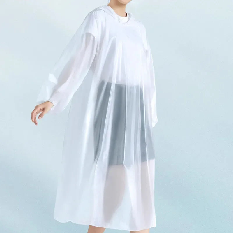 Portable Waterproof Raincoat for Women & Men, Thickened Outdoor Travel Rainwear, Disposable Camping Rain Cover