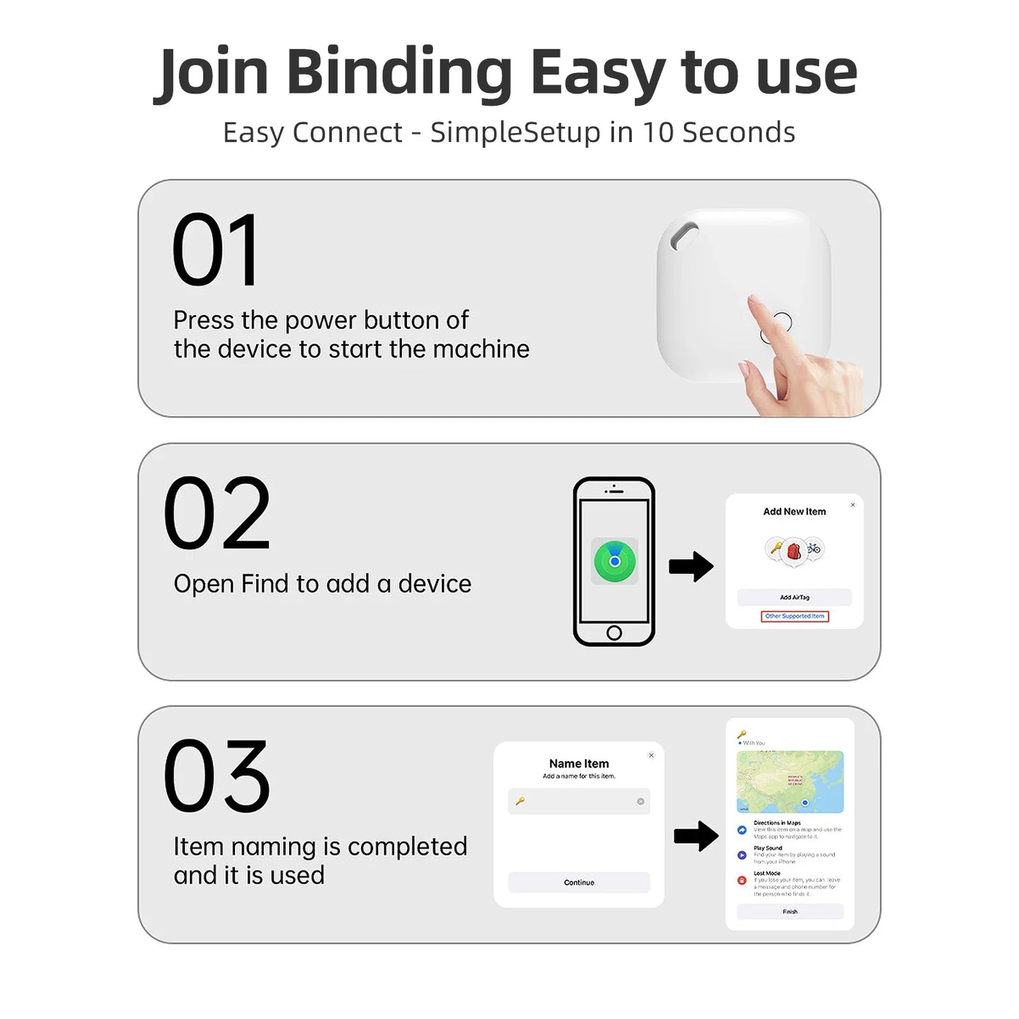 ITag Anti Lost Reminder Device IOS Bluetooth GPS Tracker Work with Apple Find My APP MFI Rated Locator Car Key Pet Kids Finder