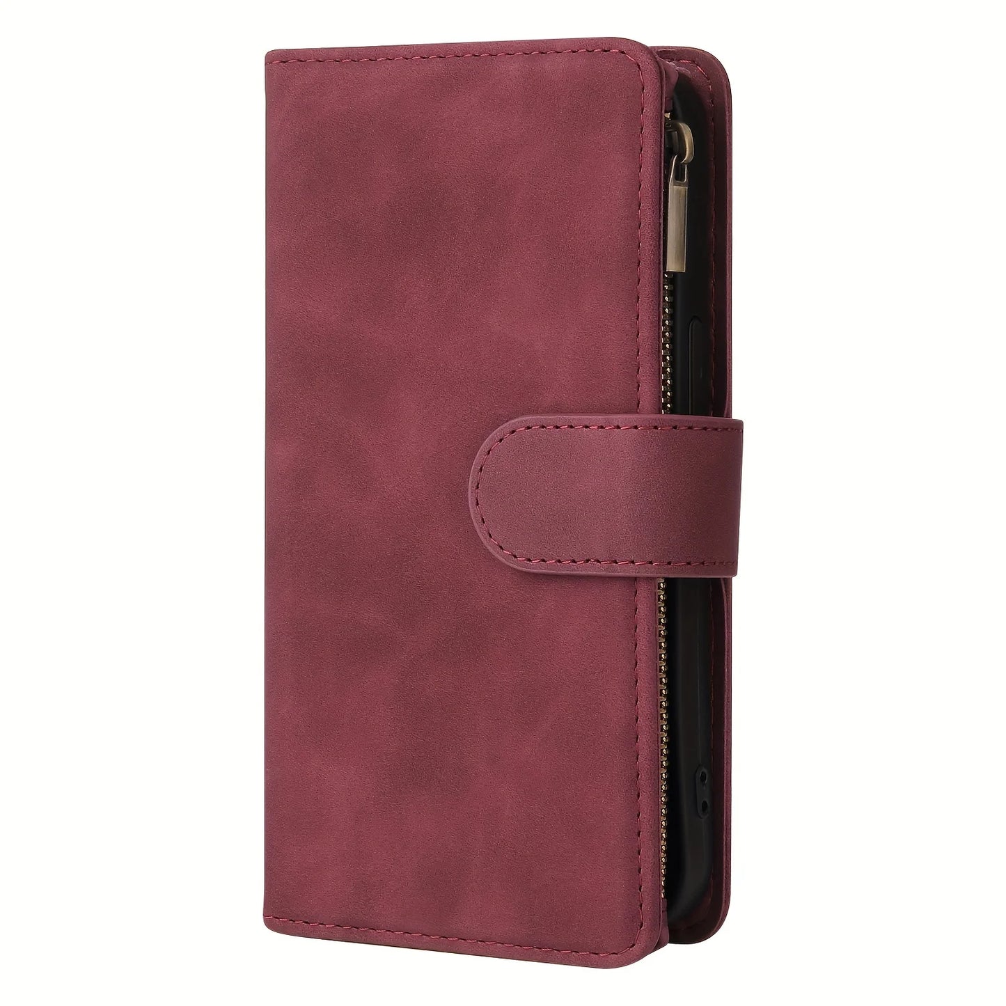 Wallet Case For Women, RFID Blocking Card Holder, PU Leather Flip Phone Case With Crossbody Strap Wristlet Kickstand For  15/15p