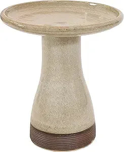 Sunnydaze 21" H Ceramic Bird Bath for Outside - Hand-Painted Outdoor Bird Bath Bowl, UV/Frost-Resistant Finish - Galaxy Blue - C