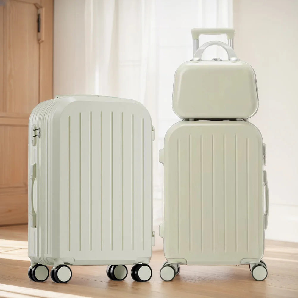 12 Inch 20 Inch 24 Inch Trolley Case Luggage Set with Spinner Wheels 3 Pieces Carrier TSA-Approved Lock Trolley Luggage Bag Case