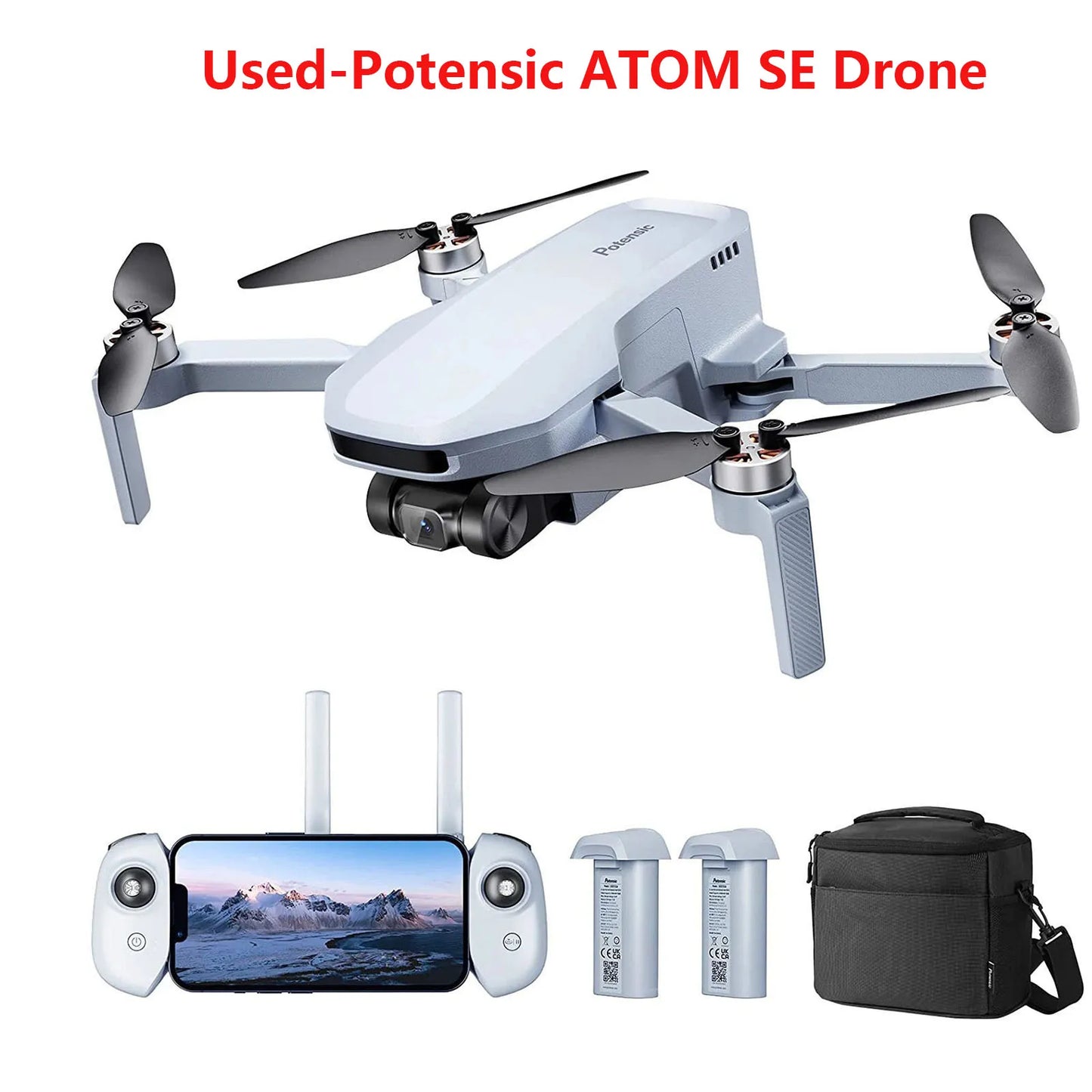 Used Potensic ATOM SE Single Axis Gimbal GPS Drone 4K Camera Lightweight Foldable FPV Transmission