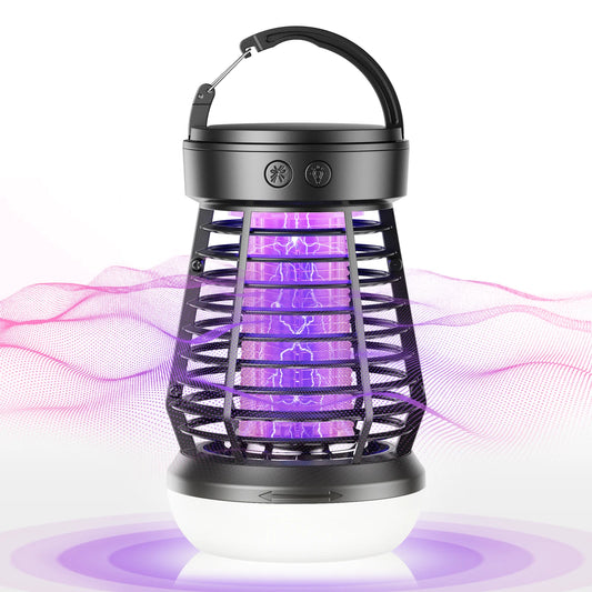 Portable Bug Zapper Rechargeable Wireless Mosquito Killer - 2000mAh Bug Zapper with Light  for Outdoor Adventures Garden Yard