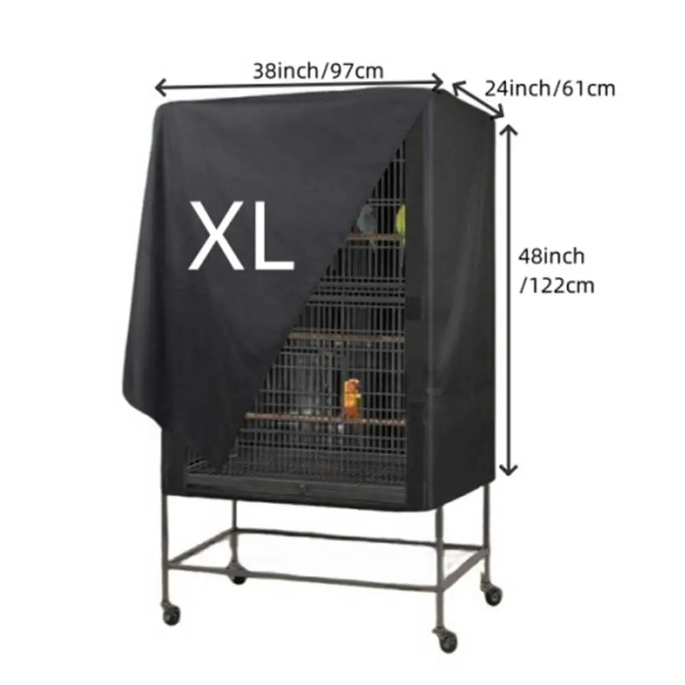 Bird Cage Cover Good Night Black Universal Oxford Cloth Waterproof Dustproof Cage Cover Blackout & Breathable Cage Shading Cover