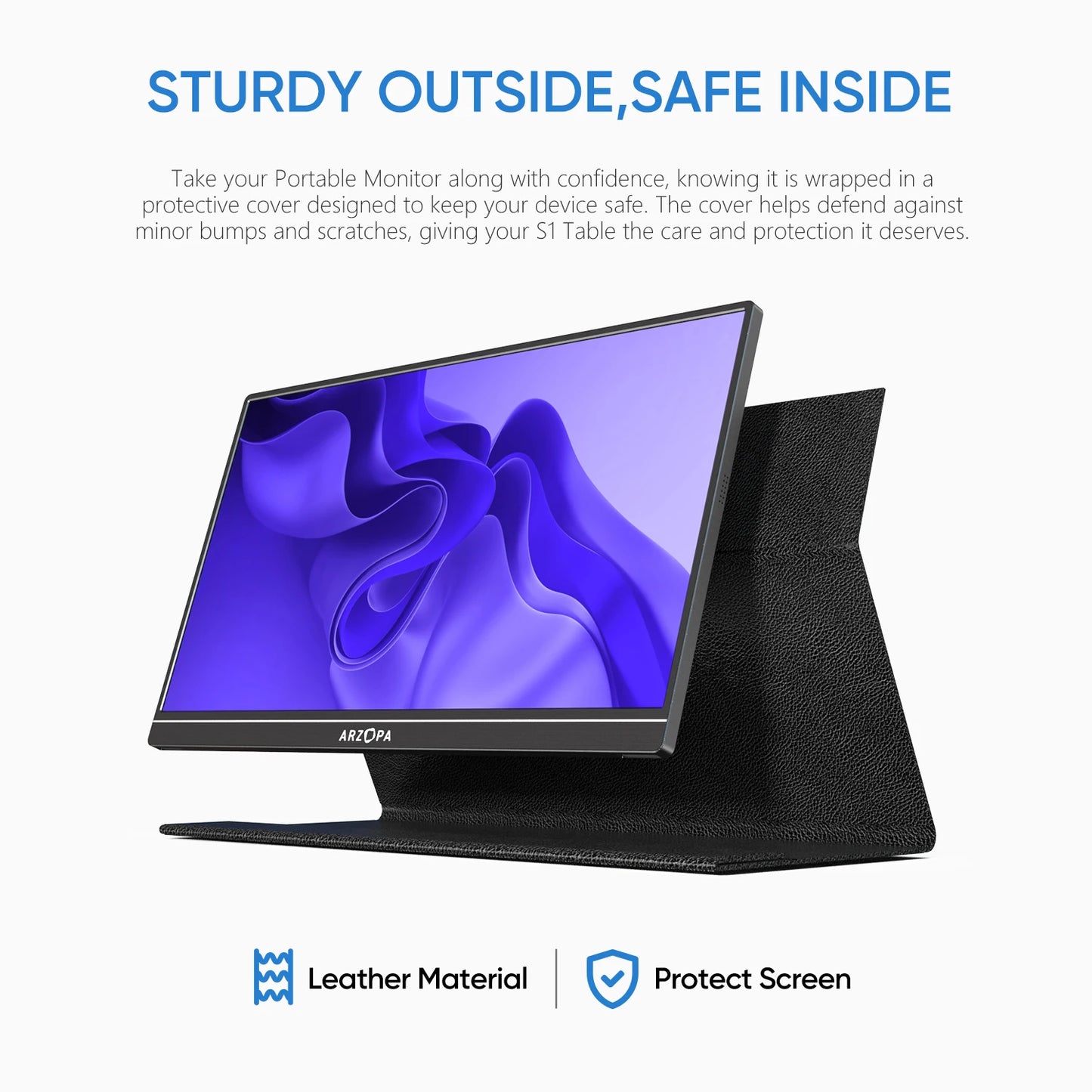 ARZOPA  1080P Portable Monitor 15.6 inch Monitors for Laptop MAC Switch Xbox Phone ps4 PC USB C HDMI-Compatible Computer Display