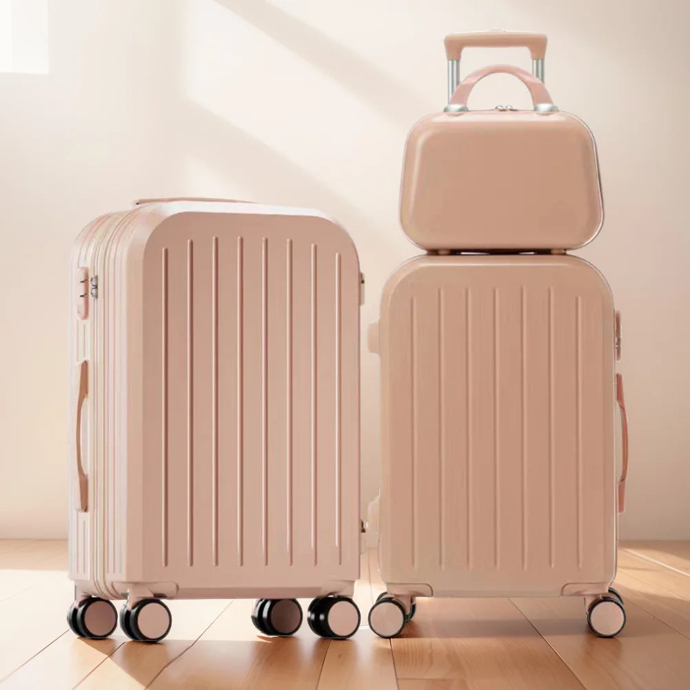 12 Inch 20 Inch 24 Inch Trolley Case Luggage Set with Spinner Wheels 3 Pieces Carrier TSA-Approved Lock Trolley Luggage Bag Case