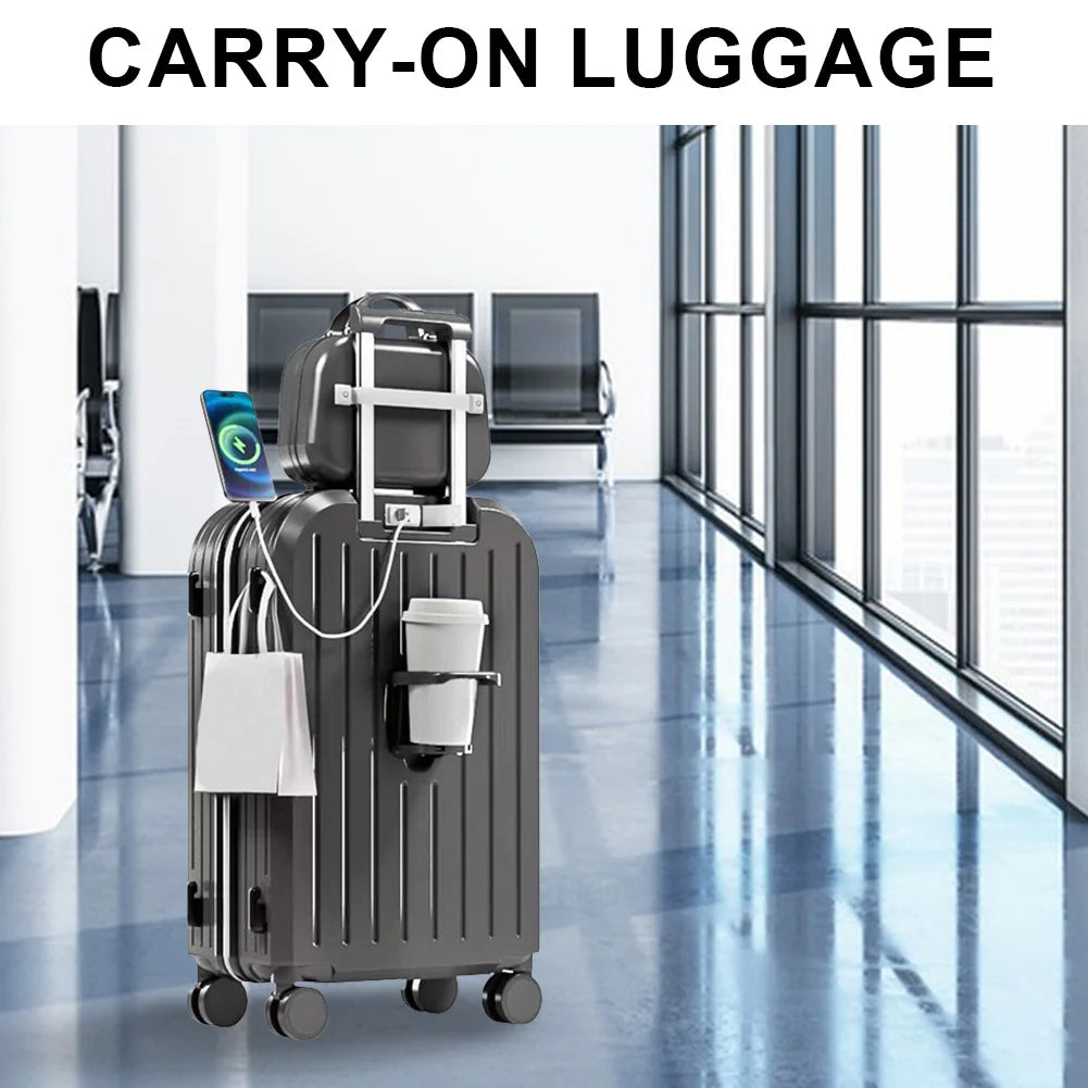 12 Inch 20 Inch 24 Inch Trolley Case Luggage Set with Spinner Wheels 3 Pieces Carrier TSA-Approved Lock Trolley Luggage Bag Case