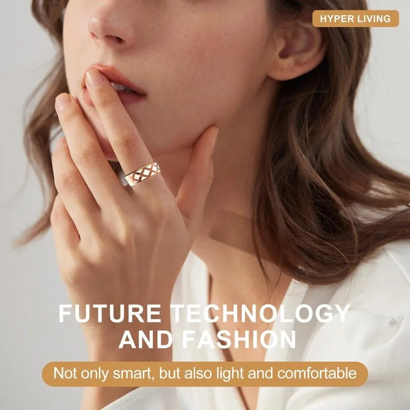 Smart Ring Fitness Tracker with Beautiful Crystal Charging Case, Step, Distance, Calories, Sleep Tracker, Activity Tracker