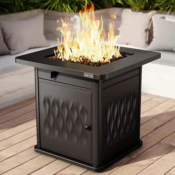 28'' Propane Fire Pit Table, 50,000 BTU Steel Gas FirePit for Outdoor, Outside Patio Deck and Garden, CSA Certified Fire Table