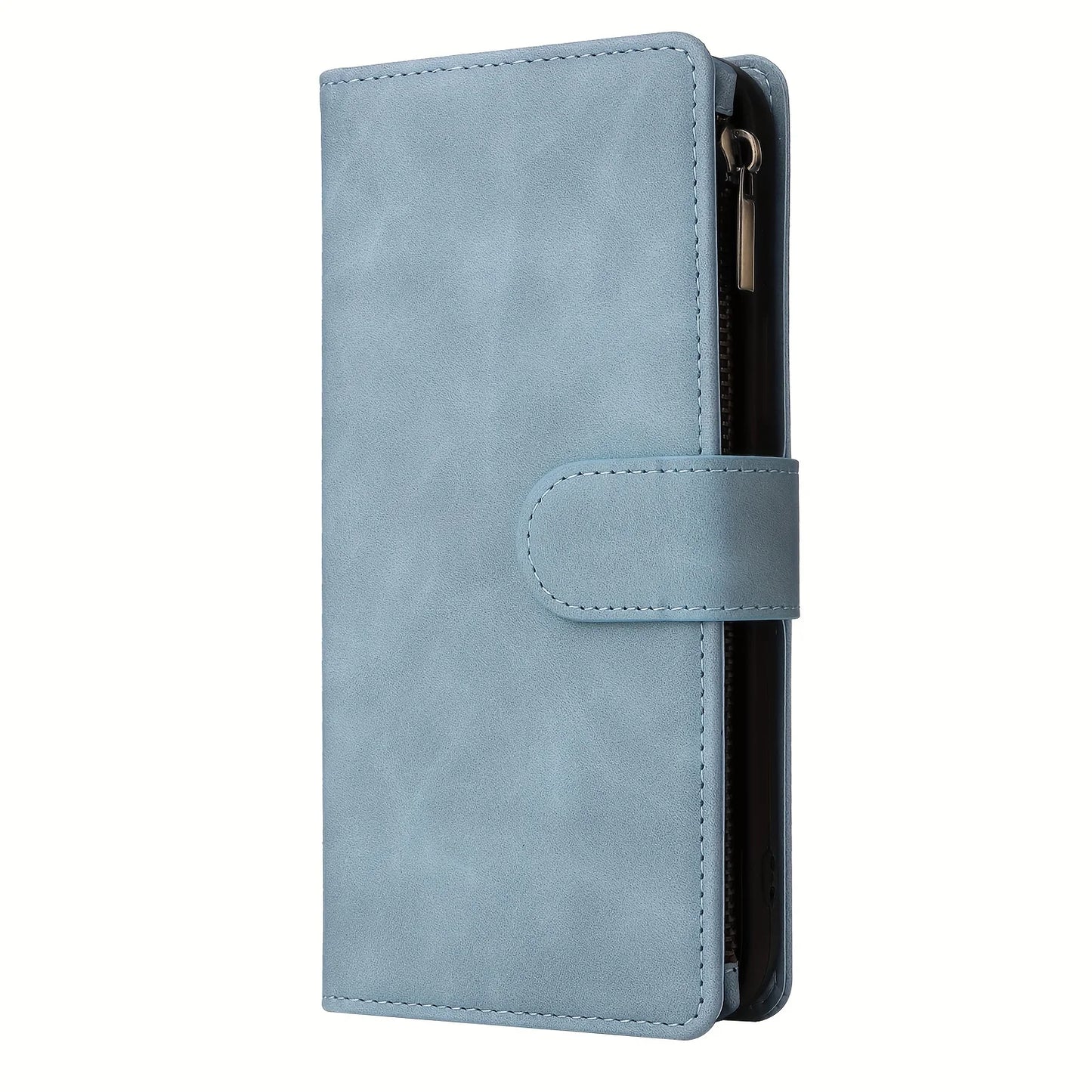 Wallet Case For Women, RFID Blocking Card Holder, PU Leather Flip Phone Case With Crossbody Strap Wristlet Kickstand For  15/15p