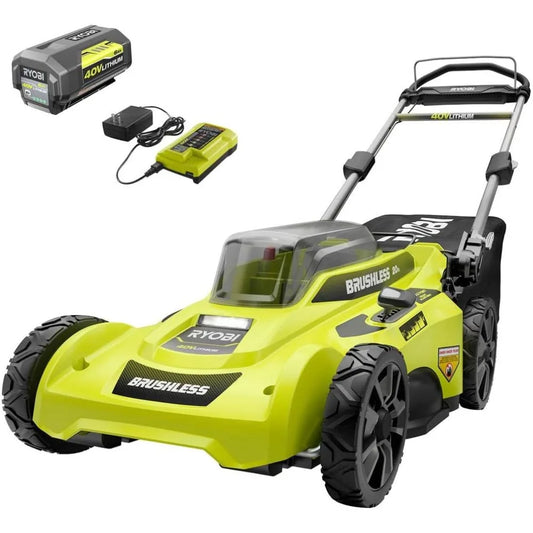 Ryobi Cordless Push Lawn Mower 20 in. 40-Volt with Whisper-Quiet Design