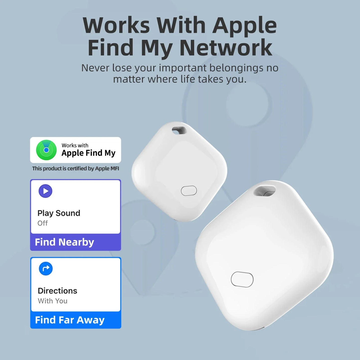 ITag Anti Lost Reminder Device IOS Bluetooth GPS Tracker Work with Apple Find My APP MFI Rated Locator Car Key Pet Kids Finder