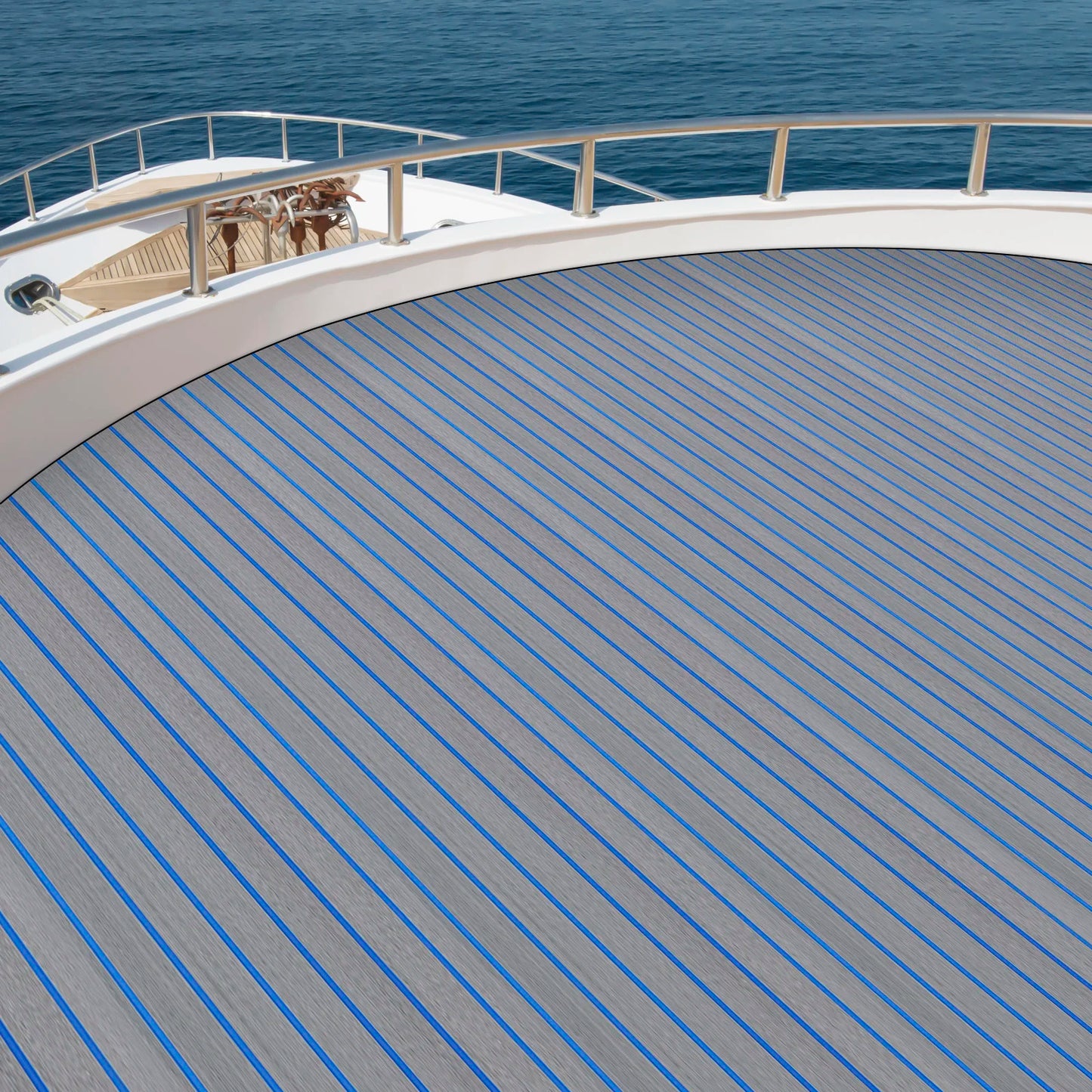 240*60cm/240*90cm EVA Foam Non-Slip Boat Deck Mat 6mm Thick Waterproof Marine Yacht Faux Teak Decking Sheet Flooring Carpet Pad