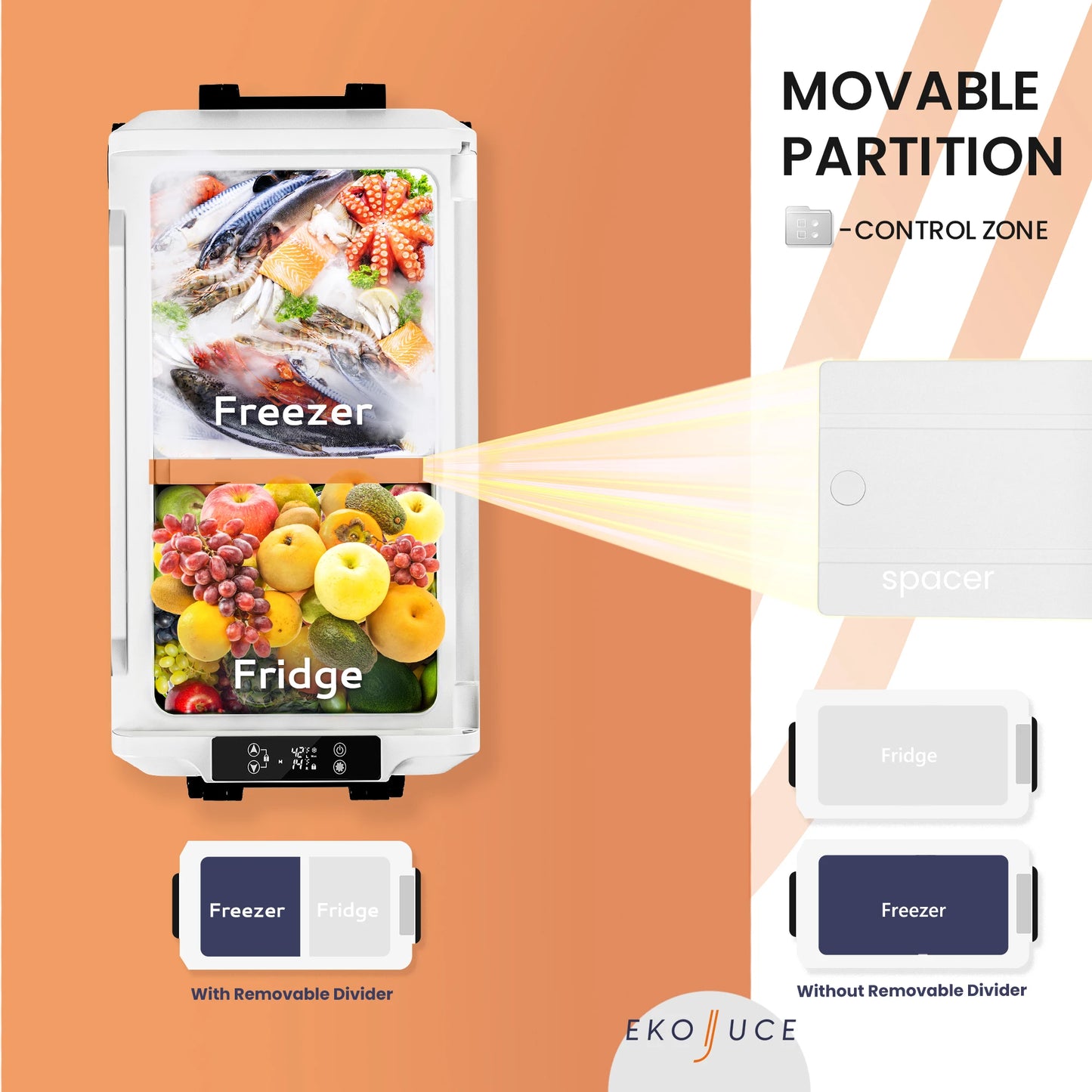 SIMZLIFE 12V Portable Car Refrigerator Compressor 35/45/55L Mini Fridge Freezer Cooler Ice Box Keep Cool for Camping Fishing