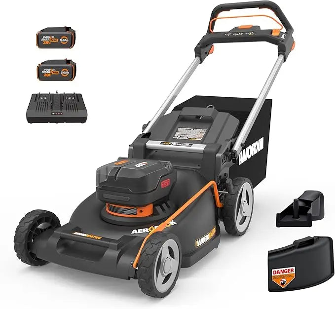 Nitro 40V 21" Cordless Lawn Mower with Aerodeck & Intellicut, Electric Mower with Variable Speed, Self-propelled Lawn Mower WG7