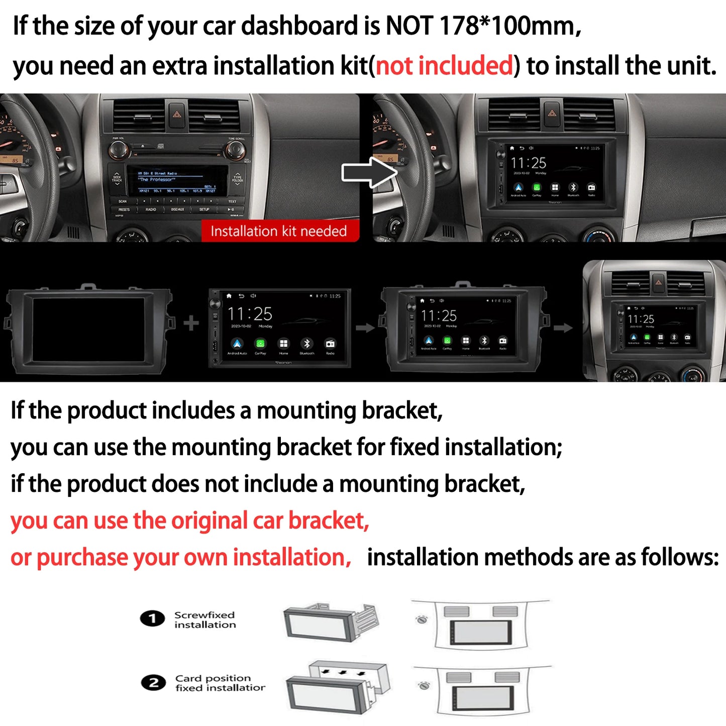 ESSGOO 9Inch 2 DIN Car Stereo Radio Wirless Carplay Android Auto Car Stereo Bluetooth 64G GPS Navigation RDS WiFi USB FM DAB+CAM