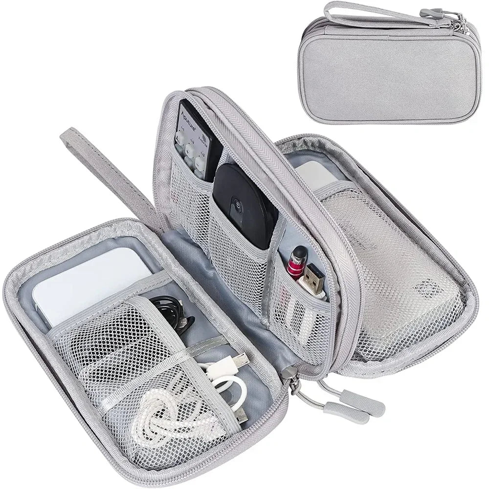 Portable Waterproof Travel Organizer for Electronics Accessories, Cables, Hard Disk, Power Bank