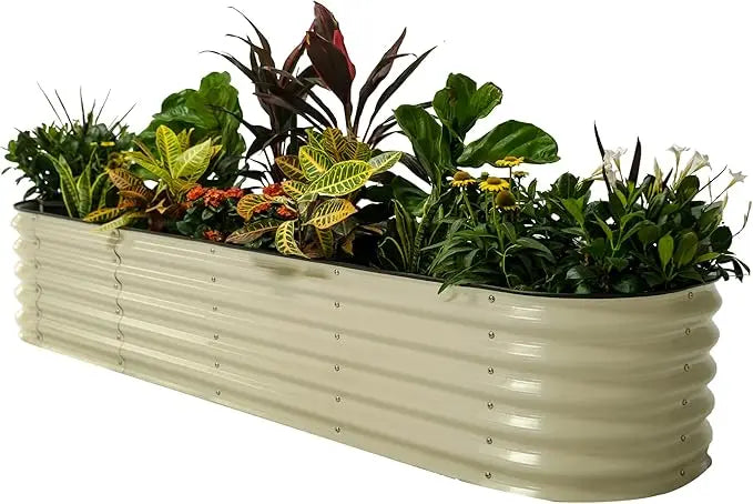 Vego garden Raised Garden Bed Kits, 17" Tall 9 in 1 8ft X 2ft Metal Raised Planter Bed for Vegetables Flowers Ground Planter Box
