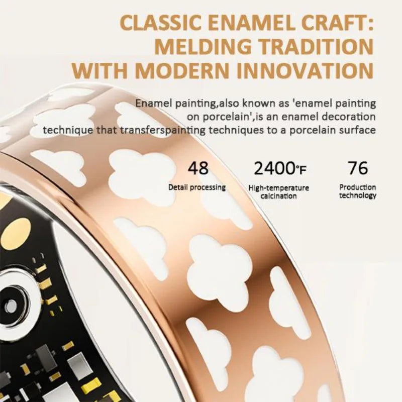 Smart Ring Fitness Tracker with Beautiful Crystal Charging Case, Step, Distance, Calories, Sleep Tracker, Activity Tracker