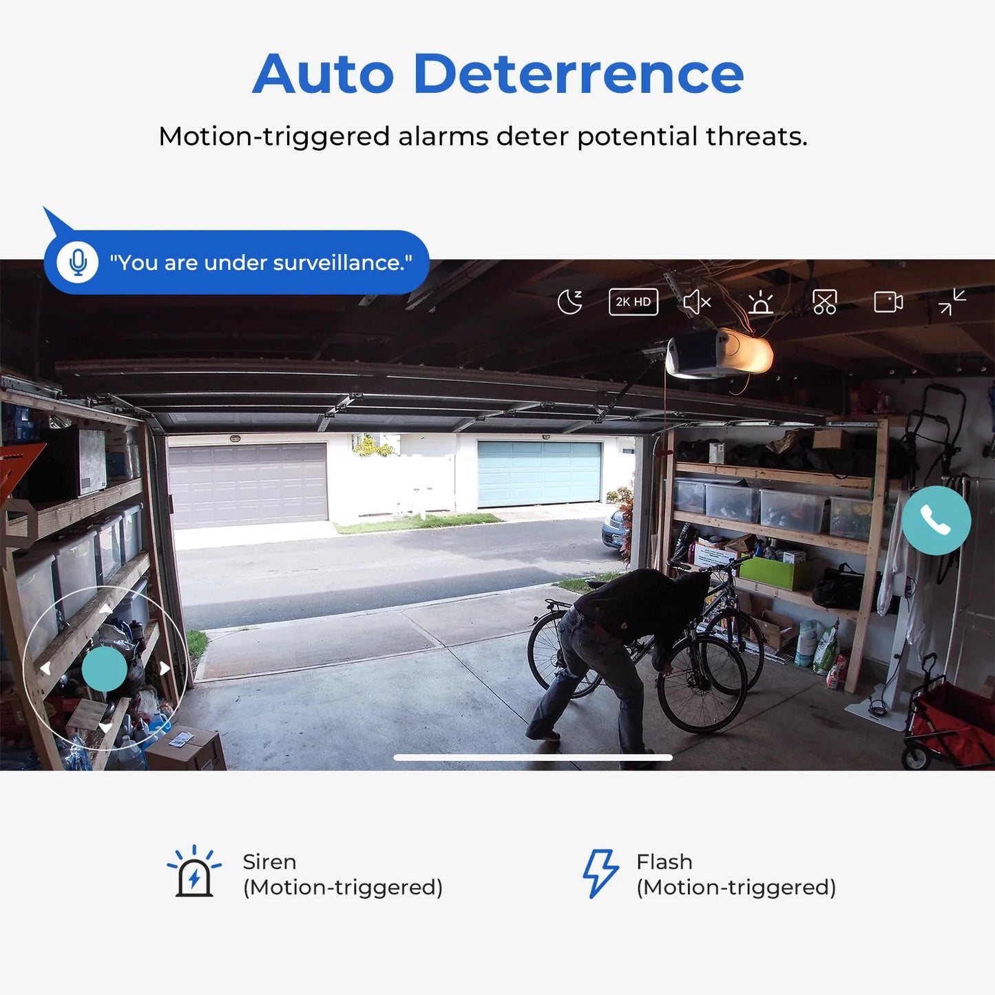 IMILAB EC5 -Smart Security System Kit, Outdoor Video Surveillance, Wireless App Control, Floodlight Camera, Wi-Fi, 2K