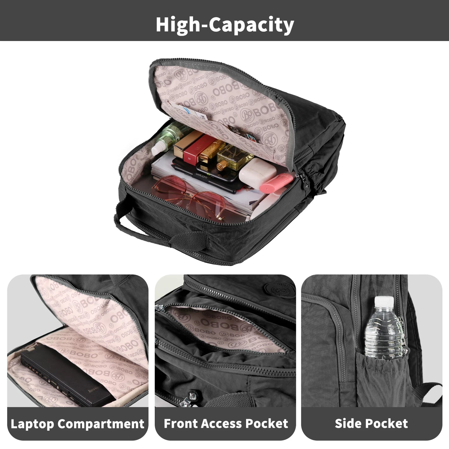 Men's Travel Laptop Backpack TSA Approved Cabin Travel Bag Rucksack Anti-Theft Carry-On Back Bag for Students Hiking Waterproof