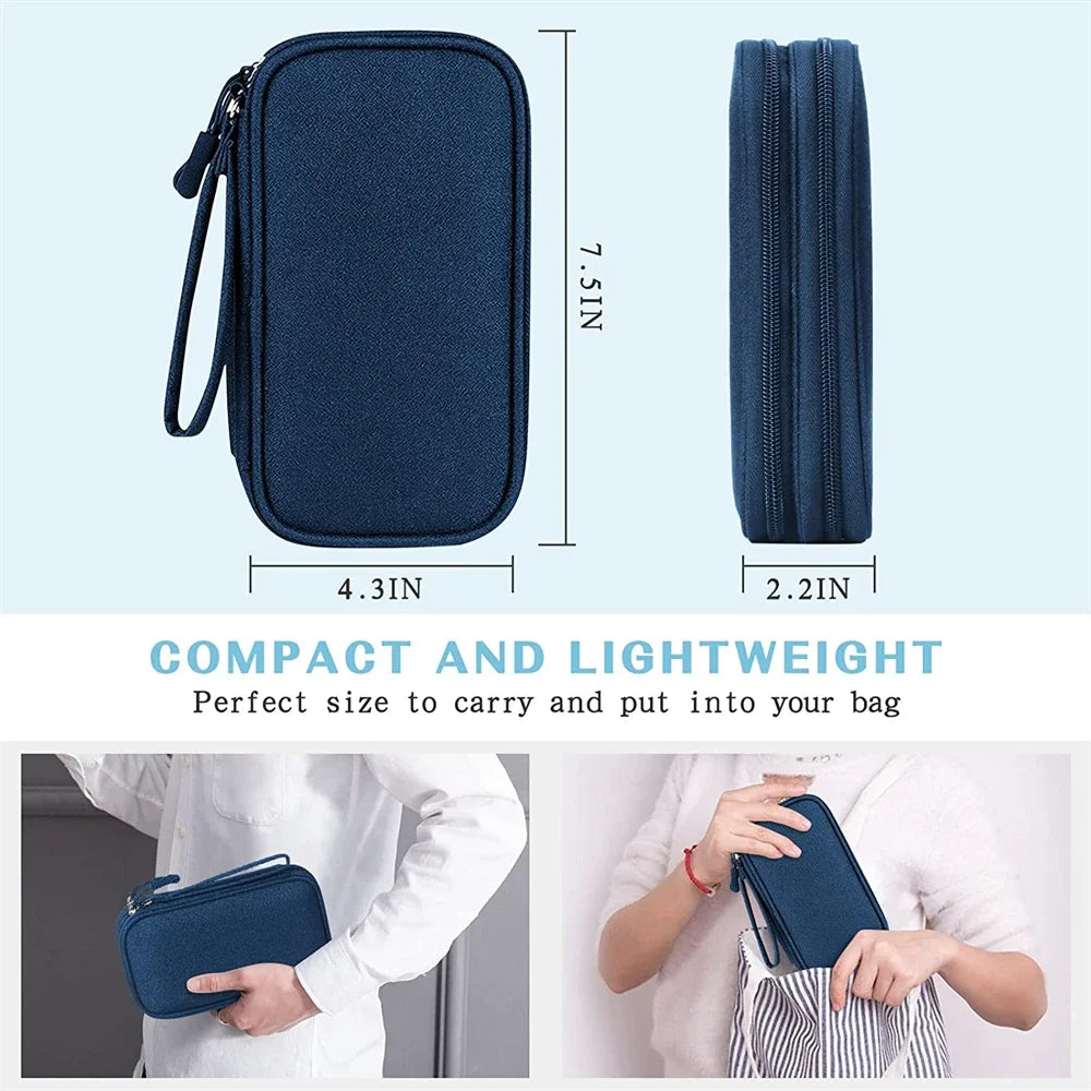 Portable Waterproof Travel Organizer for Electronics Accessories, Cables, Hard Disk, Power Bank
