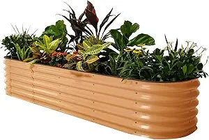 Vego garden Raised Garden Bed Kits, 17" Tall 9 in 1 8ft X 2ft Metal Raised Planter Bed for Vegetables Flowers Ground Planter Box