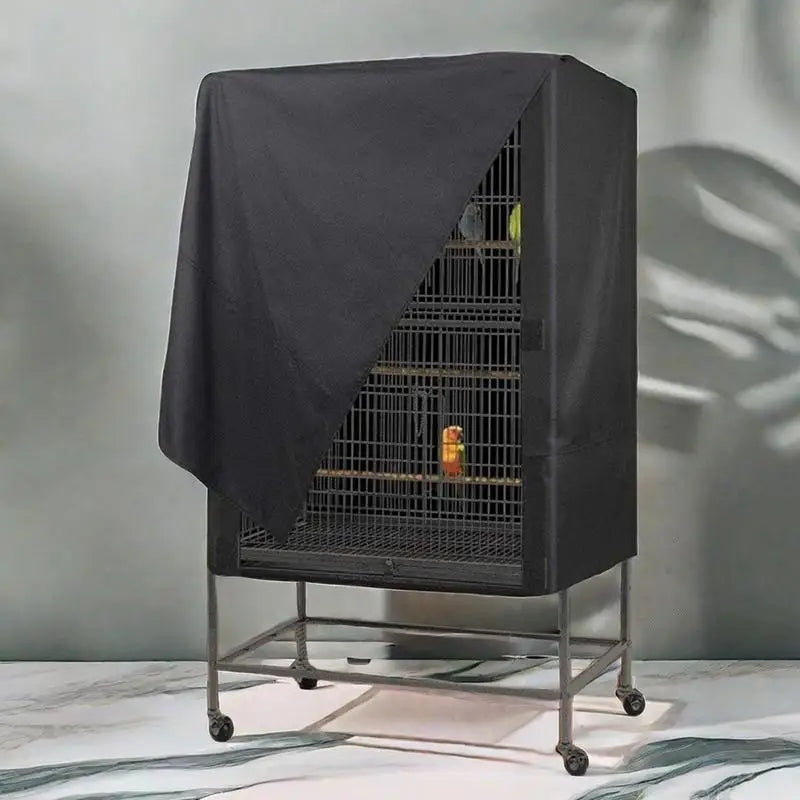 Bird Cage Cover Good Night Black Universal Oxford Cloth Waterproof Dustproof Cage Cover Blackout & Breathable Cage Shading Cover