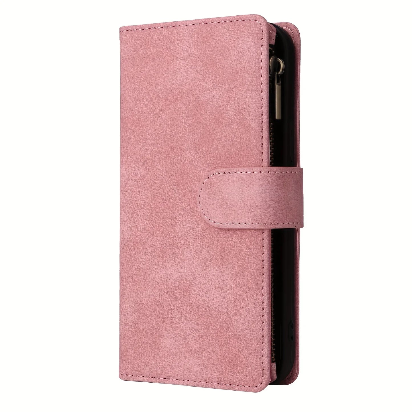 Wallet Case For Women, RFID Blocking Card Holder, PU Leather Flip Phone Case With Crossbody Strap Wristlet Kickstand For  15/15p