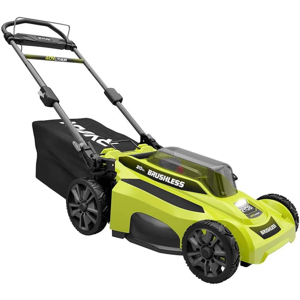 Ryobi Cordless Push Lawn Mower 20 in. 40-Volt with Whisper-Quiet Design