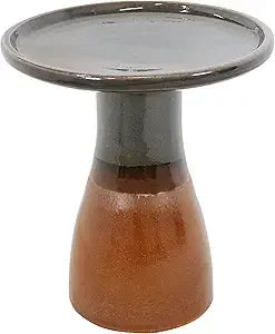 Sunnydaze 21" H Ceramic Bird Bath for Outside - Hand-Painted Outdoor Bird Bath Bowl, UV/Frost-Resistant Finish - Galaxy Blue - C