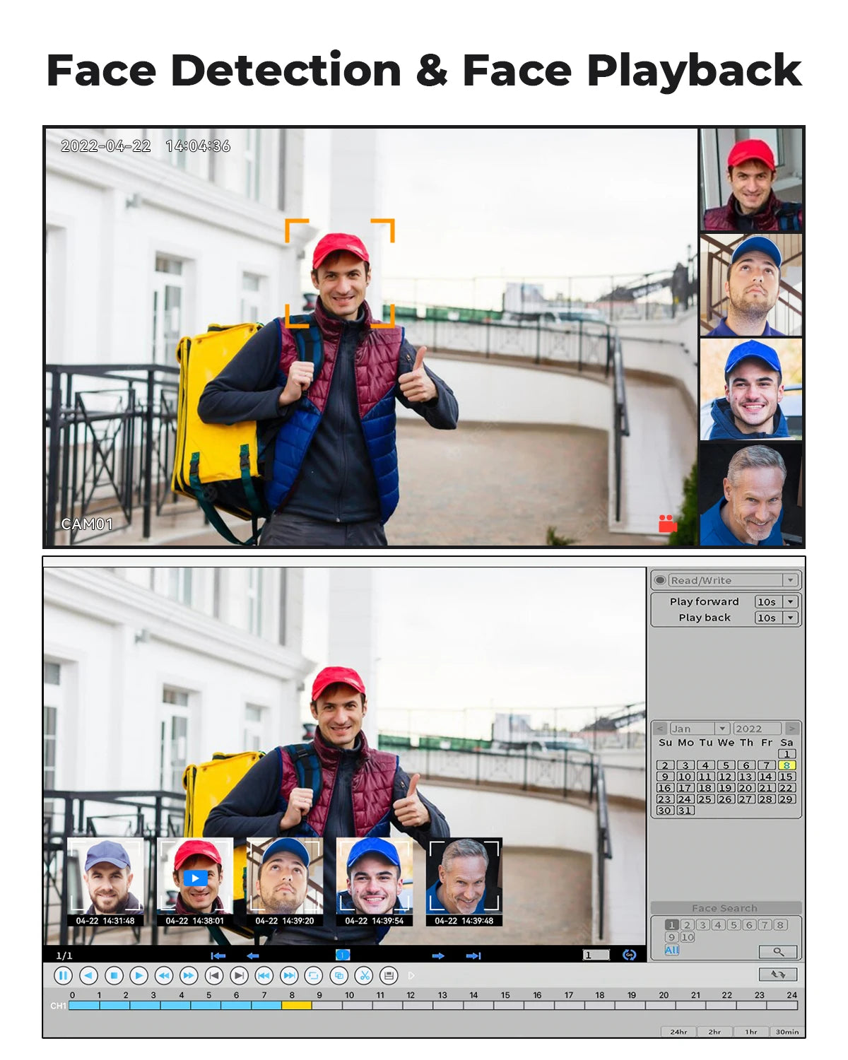 H.view 8Ch 4K 5MP 8MP Cctv Security Camera System Ptz Home Video Surveillance Kit Outdoor Ip Camera Humanoid Detection