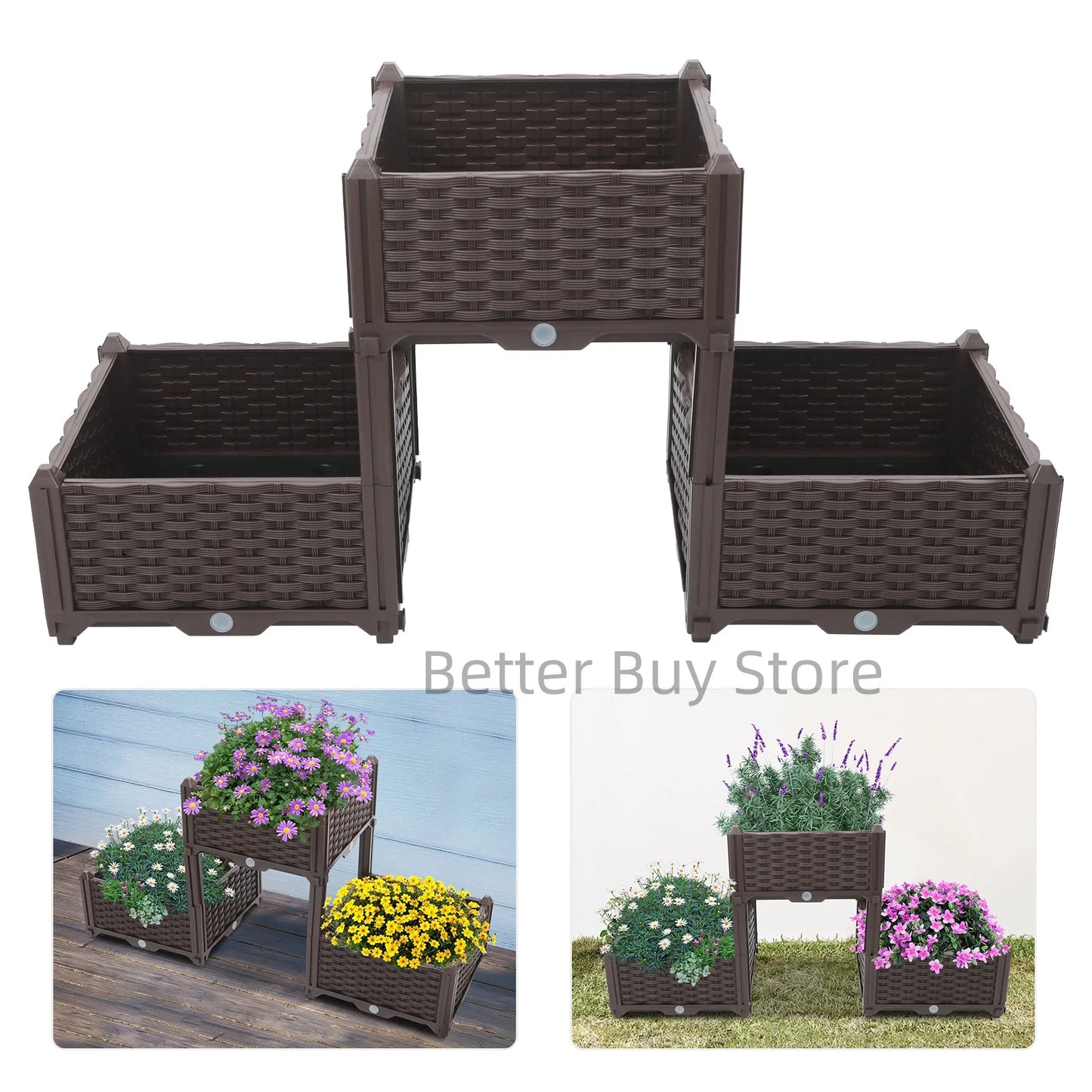 Planter Raised Bed Elevated Planter Garden Box Outdoor Standing Planter Beds Gardening Kit