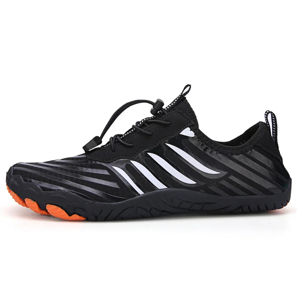 Men Barefoot Five Fingers Aqua Shoes Water Swimming Shoes Breathable Hiking Wading Beach Outdoor Upstream Sneakers Size 39-46