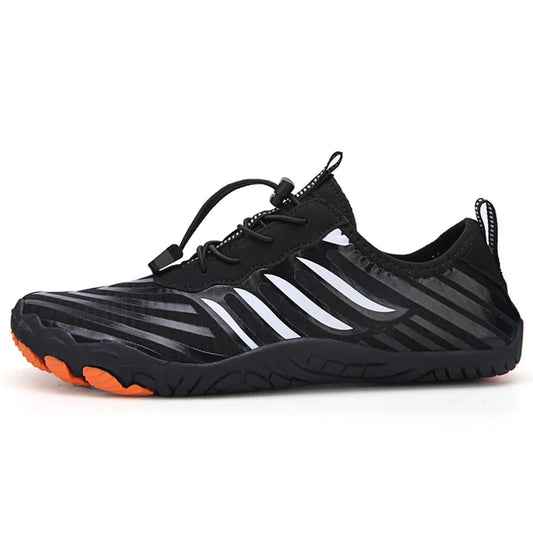 Men Barefoot Five Fingers Aqua Shoes Water Swimming Shoes Breathable Hiking Wading Beach Outdoor Upstream Sneakers Size 39-46