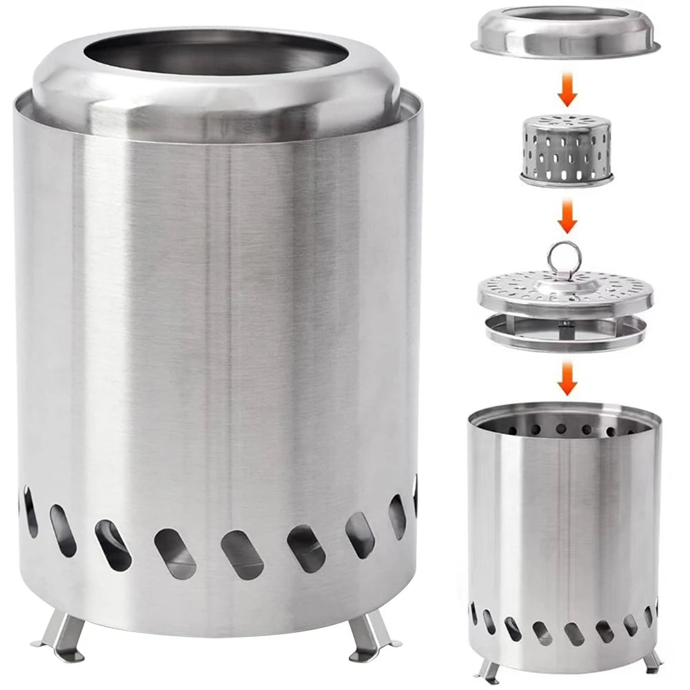 Smokeless Tabletop Fire Pit Indoor Outdoor Table Top Firepit Mini Fire Pit Wood Burning Or Pellet Fueled Portable Bonfire