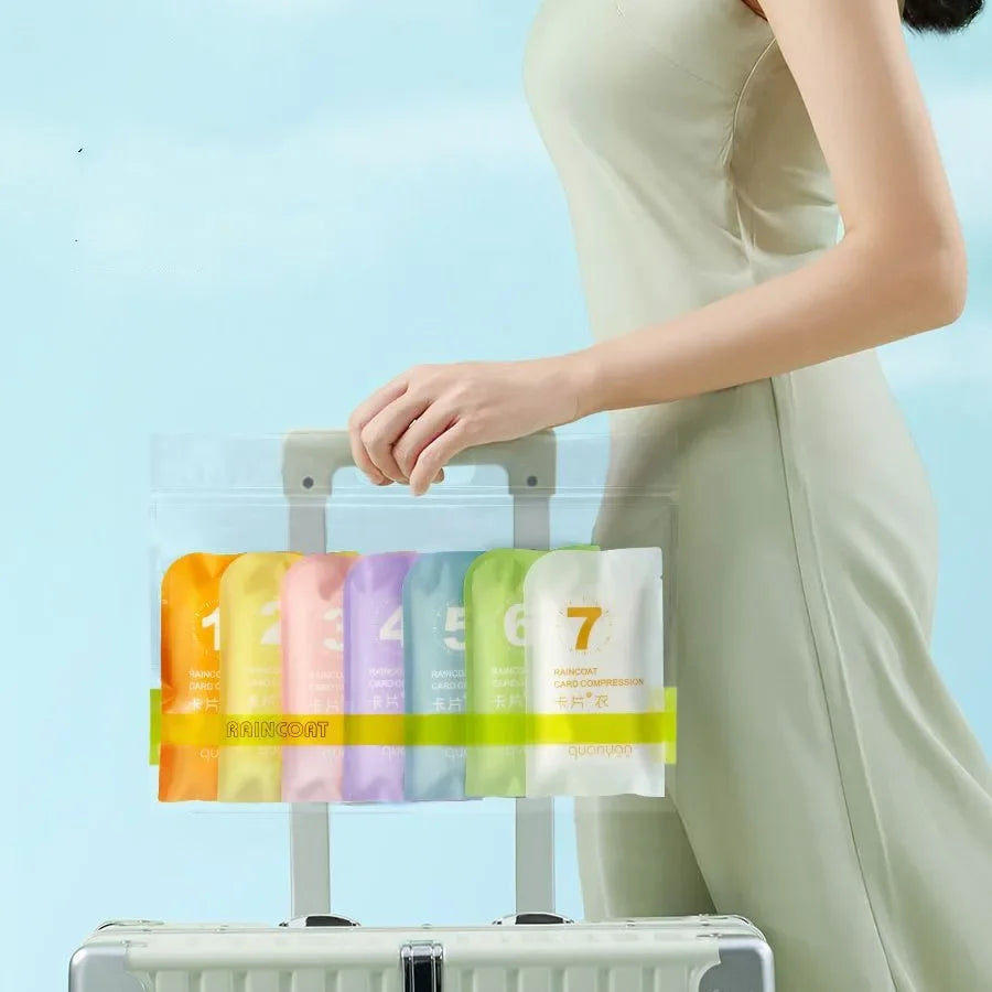 Portable Waterproof Raincoat for Women & Men, Thickened Outdoor Travel Rainwear, Disposable Camping Rain Cover