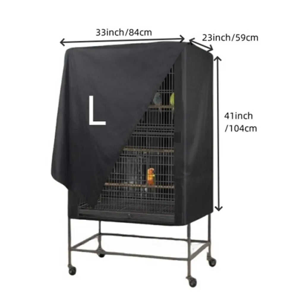 Bird Cage Cover Good Night Black Universal Oxford Cloth Waterproof Dustproof Cage Cover Blackout & Breathable Cage Shading Cover